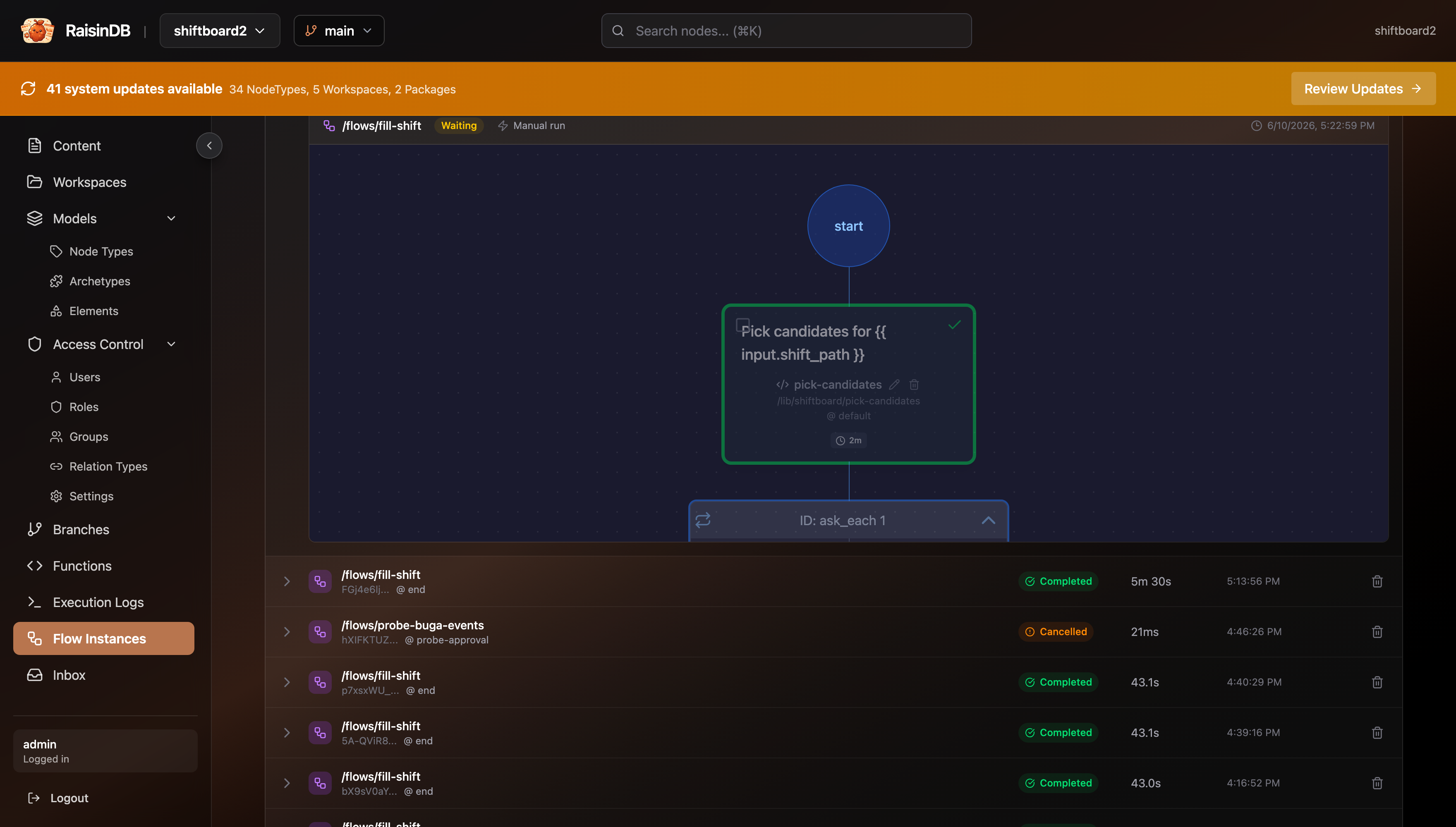 Instance audit