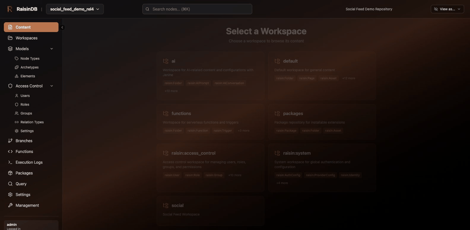 Workspace Selector